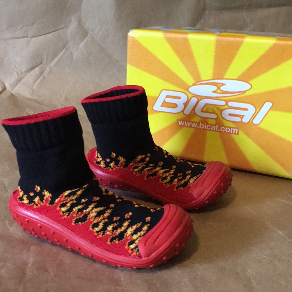 Toddler Sock Shoes - Flames